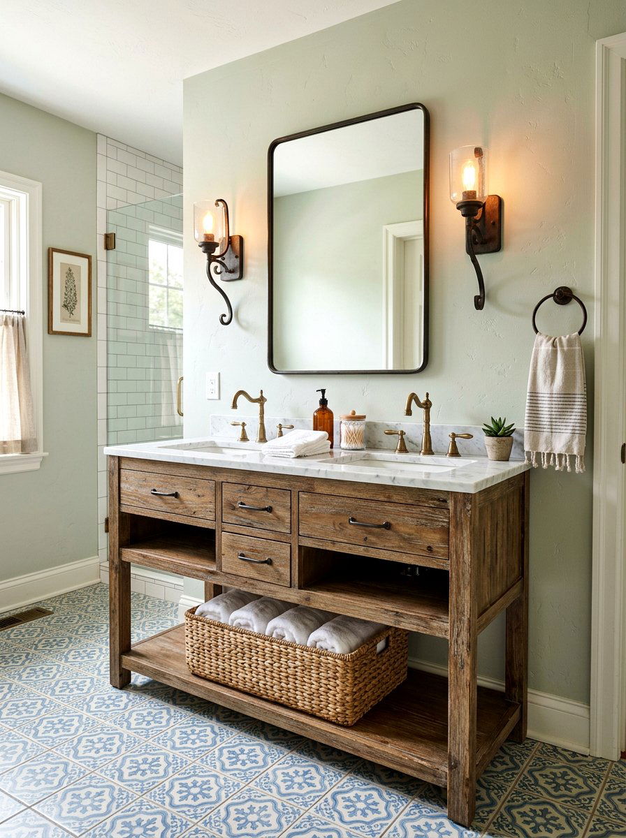 Wrought Iron Wall Sconces Lighting - 30 French country bathroom ideas