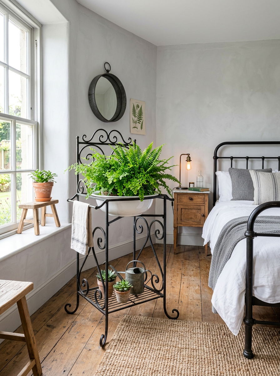 Wrought Iron Washstand Bedroom - 30 heirloom bedroom decor ideas