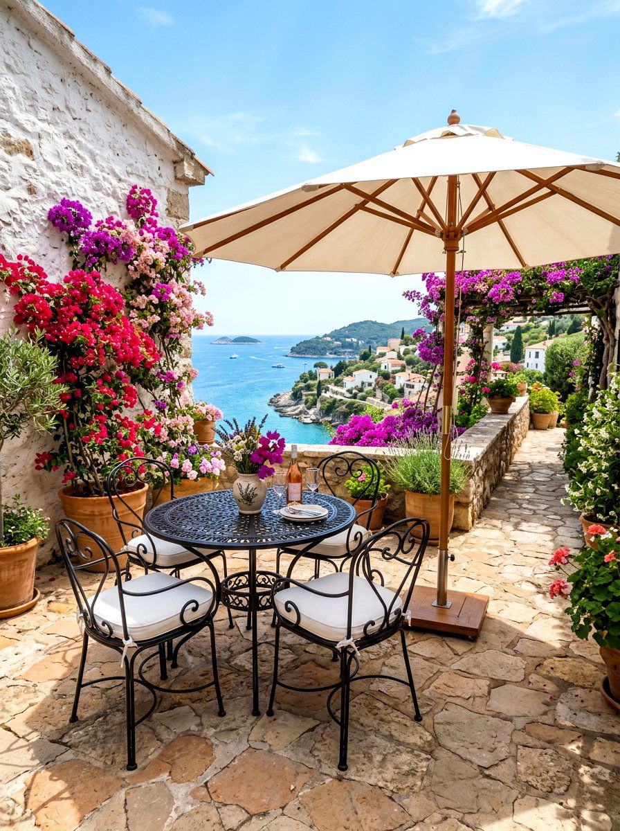 Wrought iron furniture - 30 Mediterranean summer decor ideas