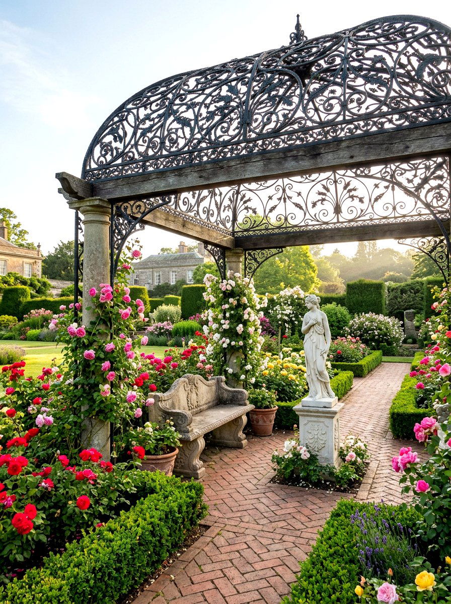 Wrought iron roof - 30 pergola roof ideas