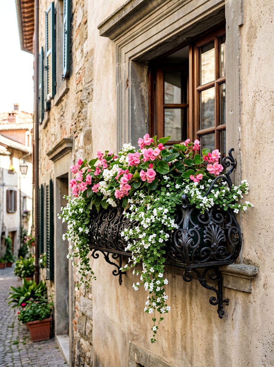Wrought iron window box - 30 window box ideas