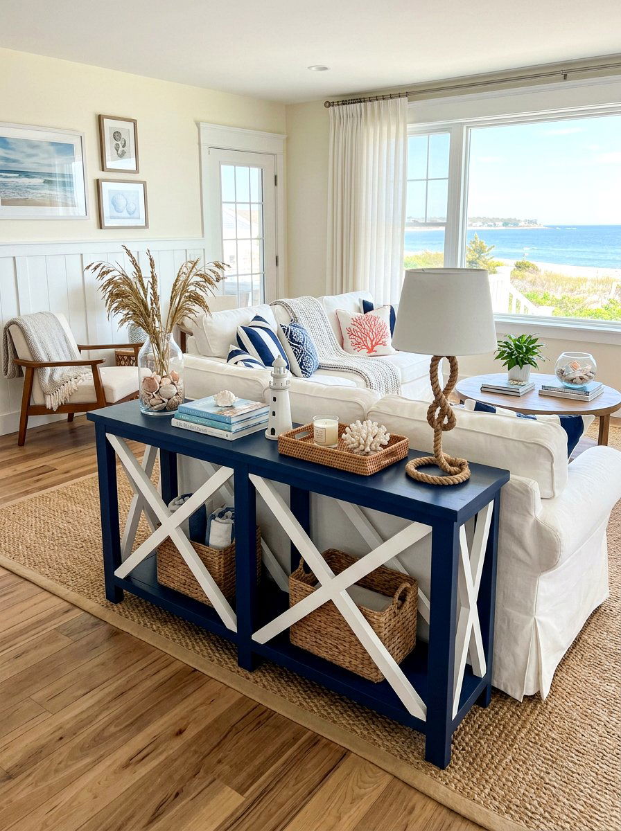X Frame Sofa Table - 30 sofa table ideas