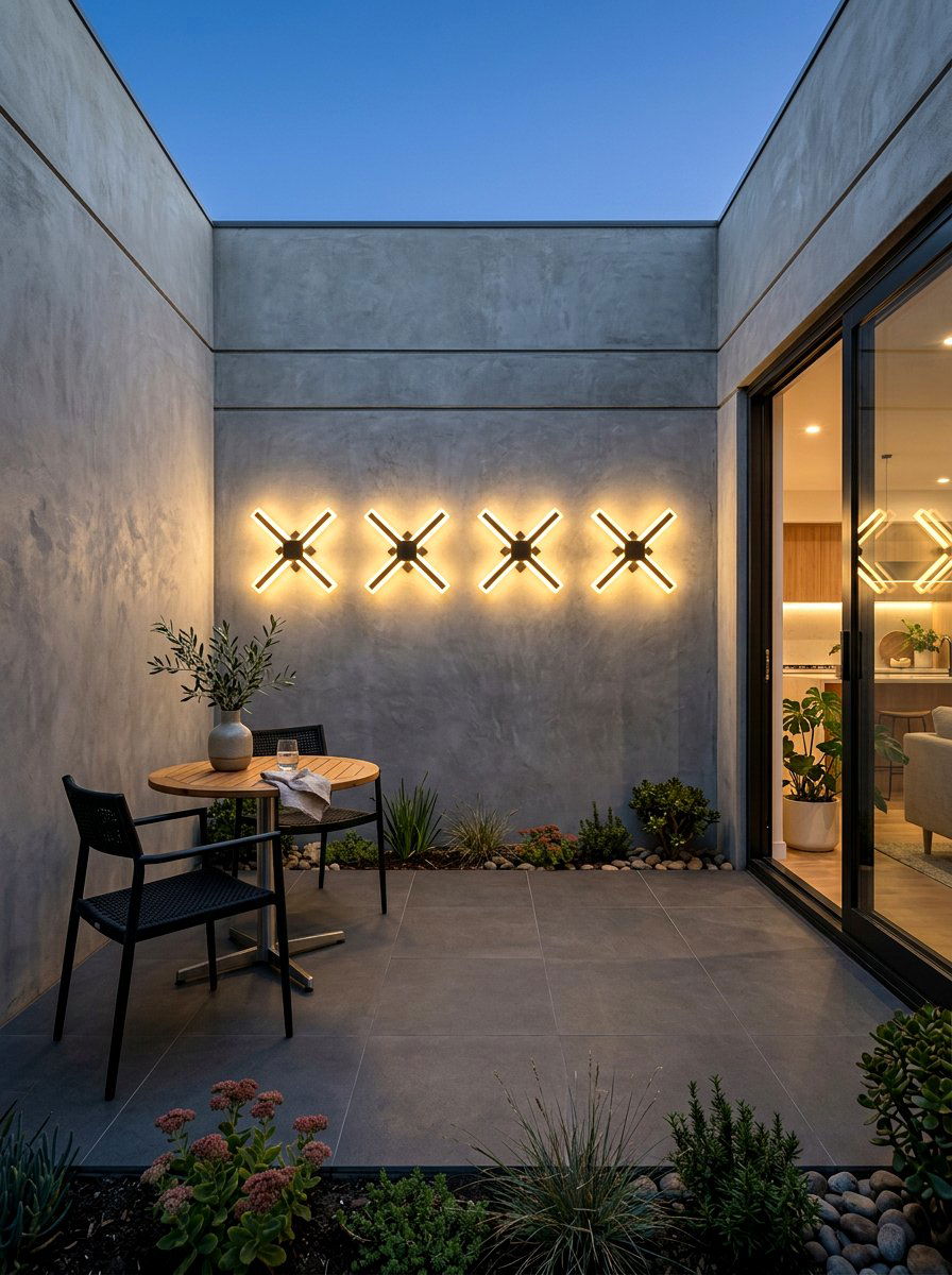 X Shape Patio Lights - 30 bistro lights patio ideas