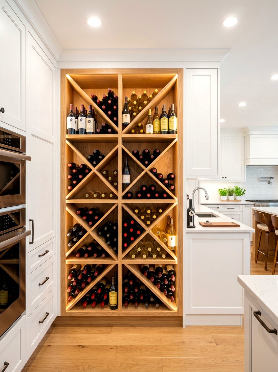 X Shelf Wine Cabinet - 30 wine storage kitchen ideas