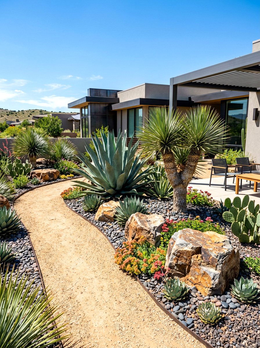 Xeriscape Backyard - 30 low maintenance backyard landscaping ideas