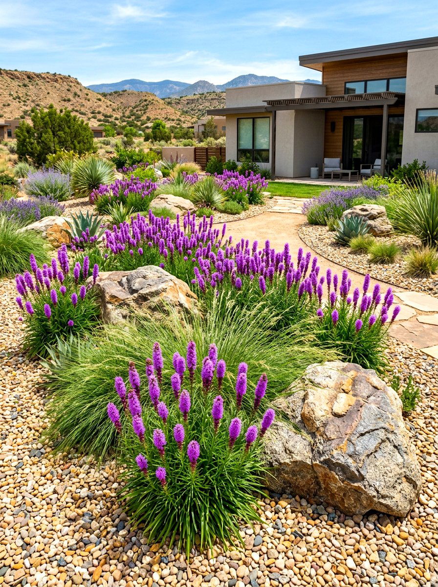 Xeriscape Backyard - 30 native wildflower backyard ideas