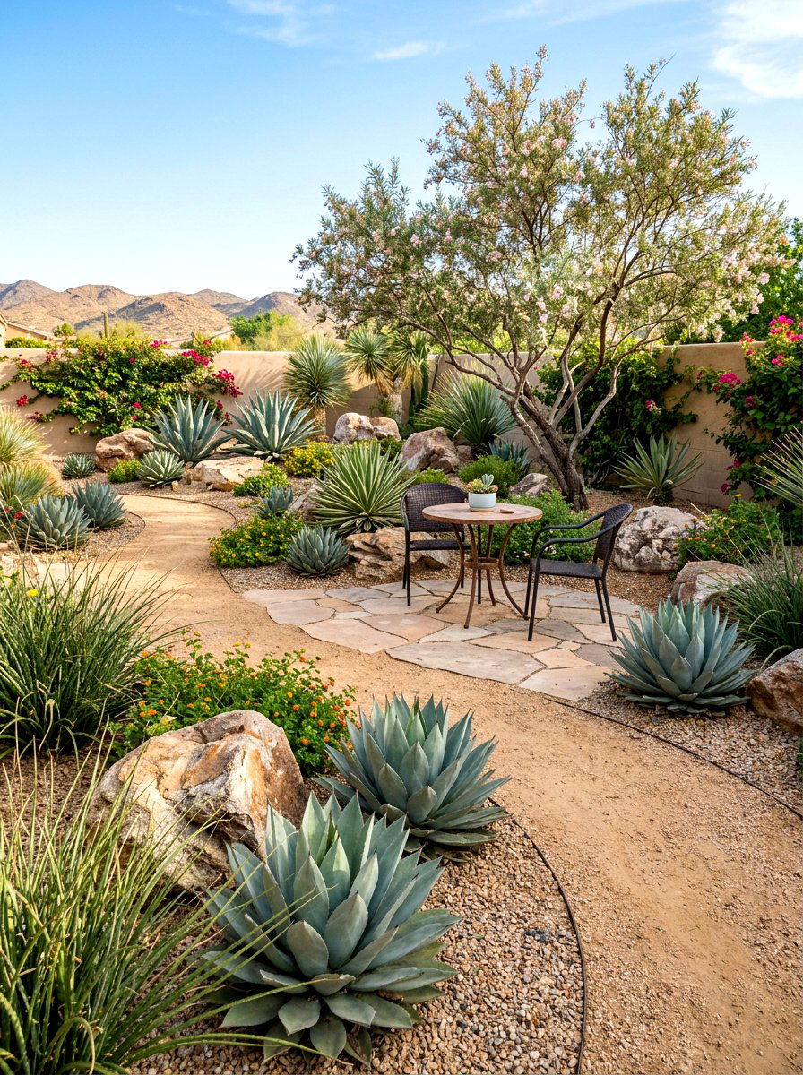Xeriscape Backyard - 30 desert patio ideas