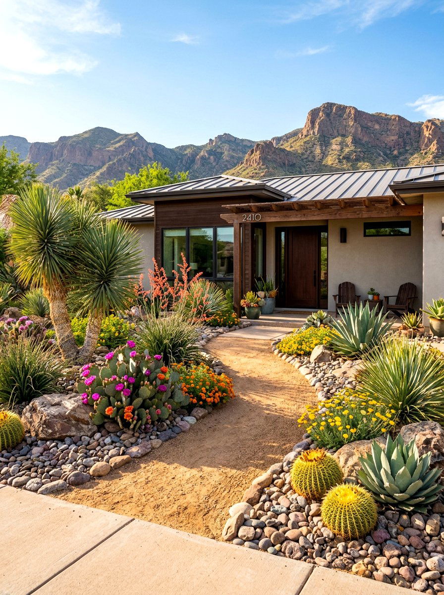 Xeriscape Front Yard Landscape - 30 simple front yard ideas