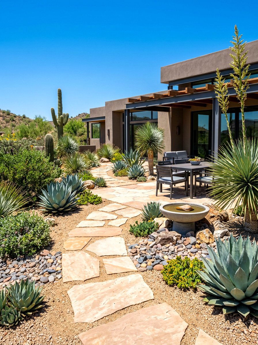 Xeriscape Modern Garden - 30 modern patio ideas