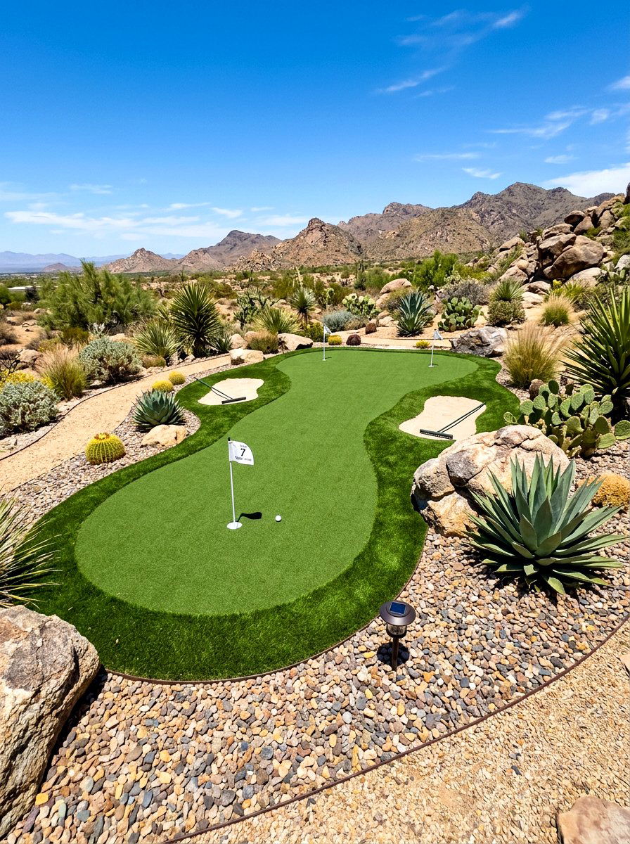 Xeriscape Putting Green - 30 backyard putting green ideas