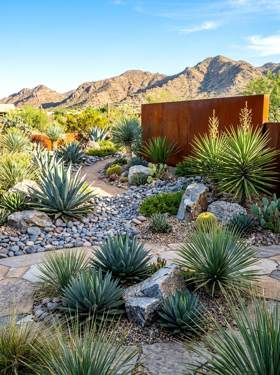 Xeriscape Rock Garden - 30 modern backyard ideas