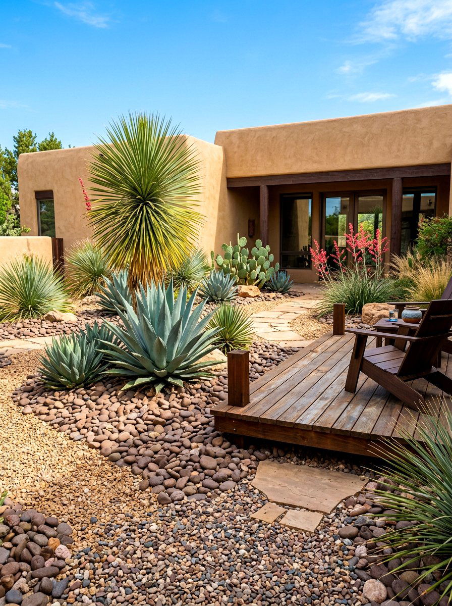 Xeriscape courtyard - 30 enclosed courtyard ideas
