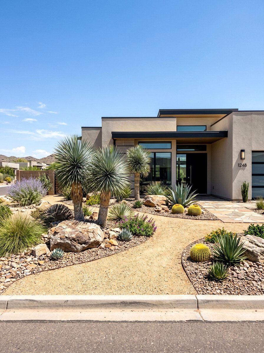 Xeriscape front yard - 30 low maintenance front yard ideas