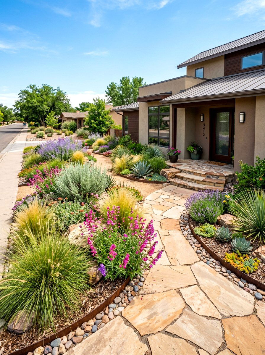 Xeriscape front yard - 30 native plant landscaping ideas