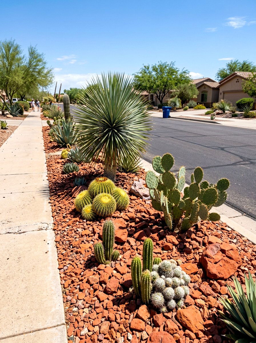 Xeriscape hellstrip - 30 curb strip planting ideas