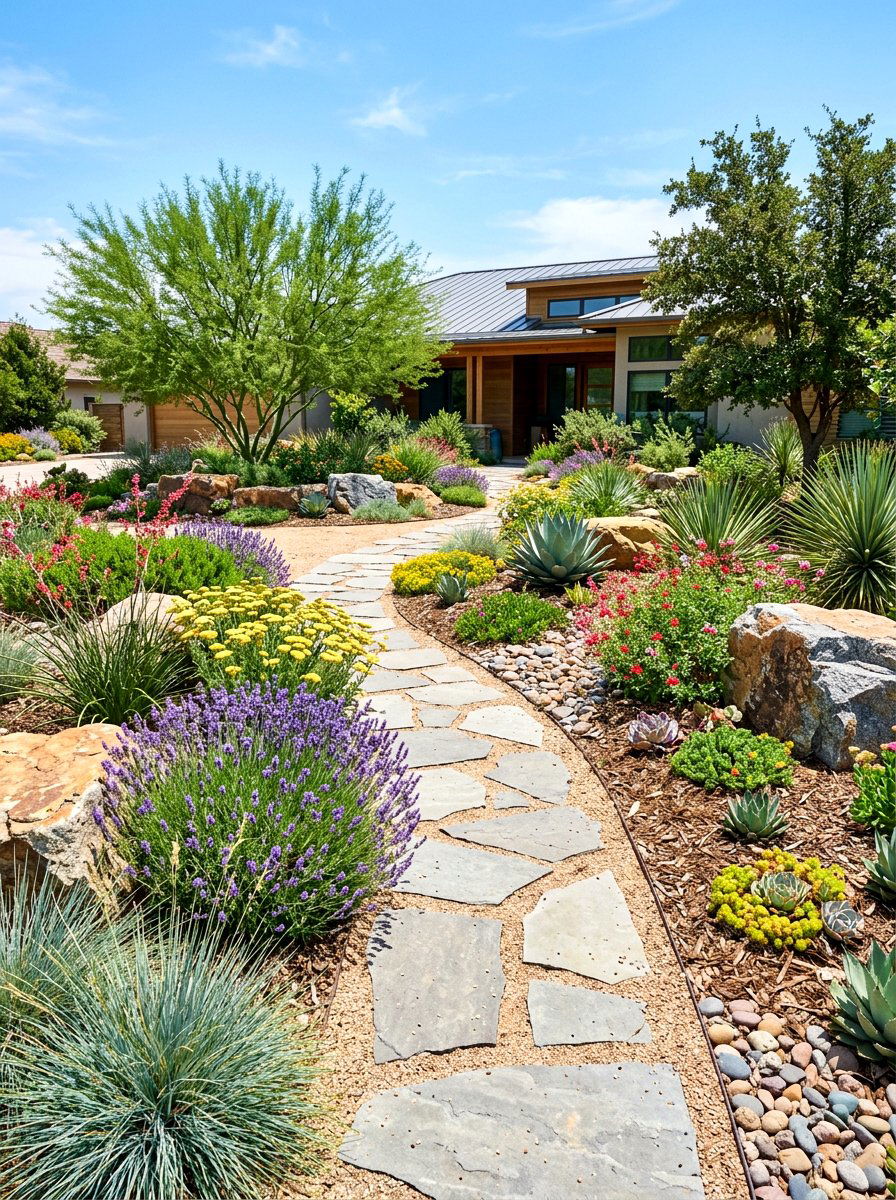 Xeriscape - 30 low water backyard ideas