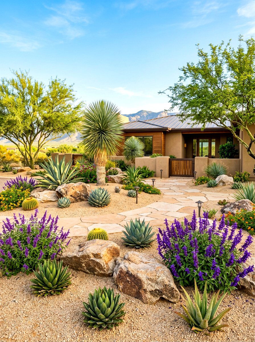 Xeriscaping - 30 front yard garden ideas