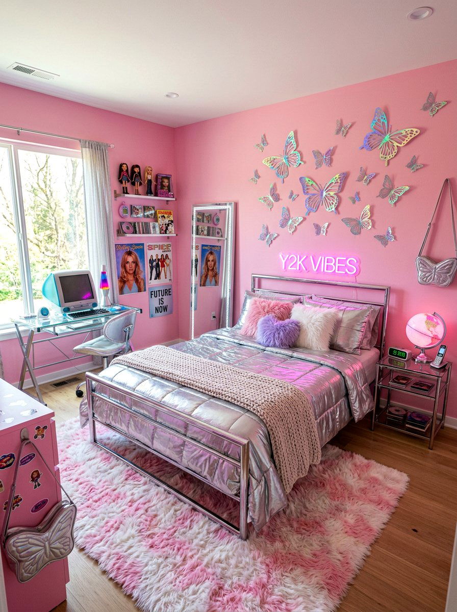 Y2K Aesthetic Nostalgia Core Bedroom - 30 nostalgia core bedroom ideas
