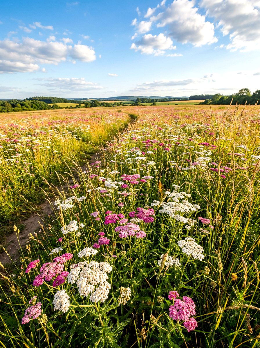 Yarrow Wildflower Meadow - 30 medicinal garden ideas