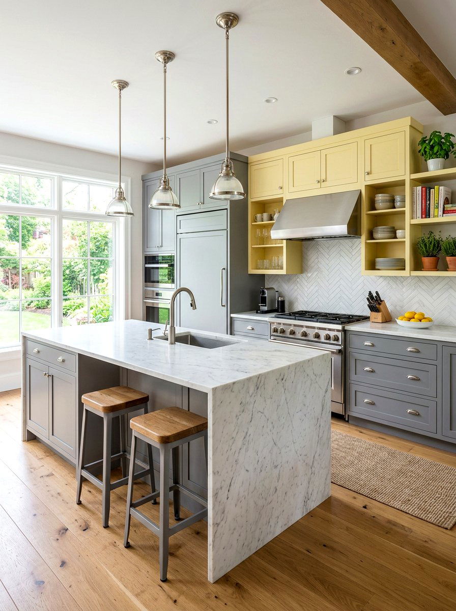 Yellow And Gray Color Scheme - 30 muted yellow kitchen ideas