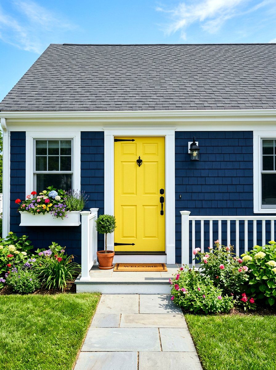 Yellow Cape Cod Front Door - 30 Cape Cod front door ideas