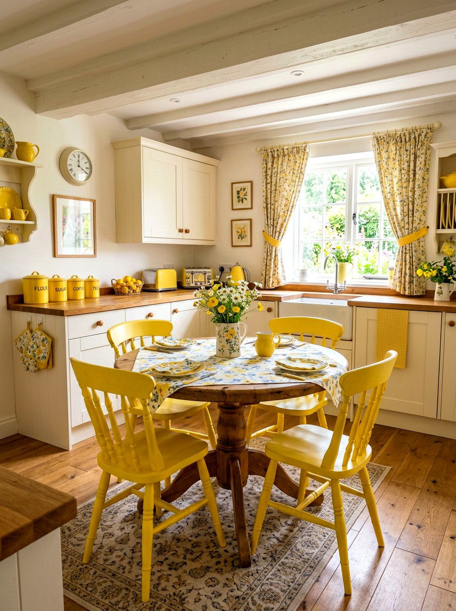 Yellow Cottage Kitchen Accents - 30 vintage cottage kitchen ideas