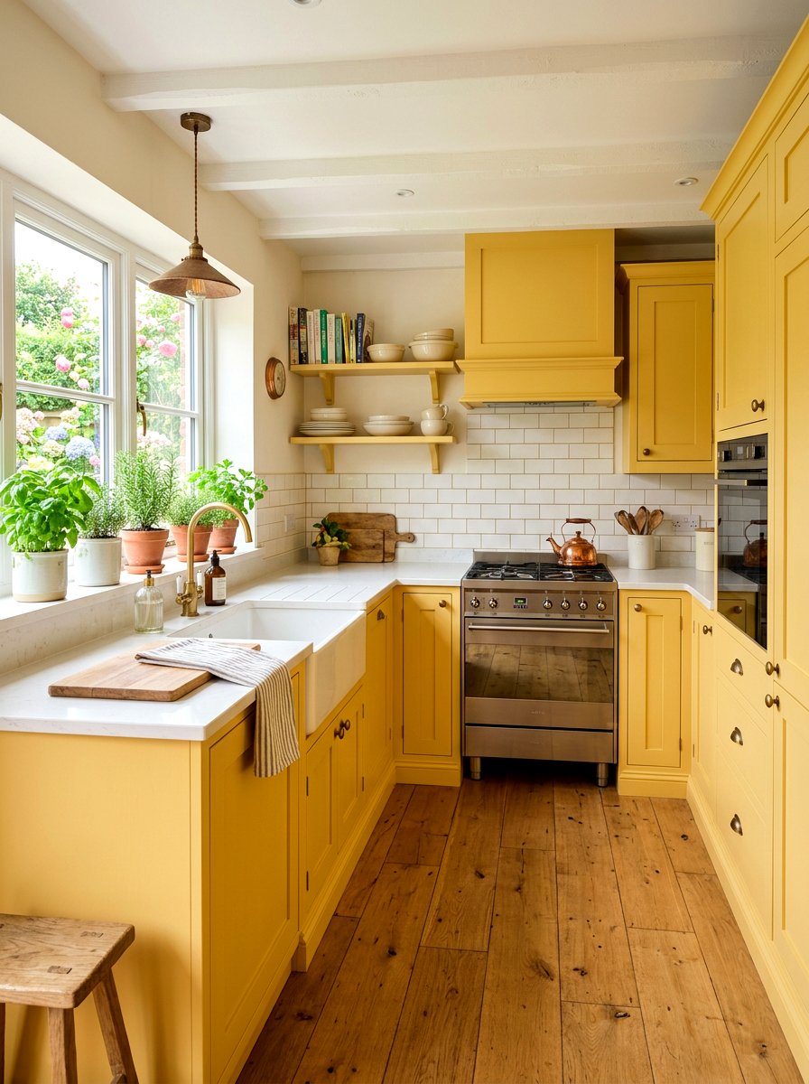 Yellow Cottage Kitchen - 30 small cottage kitchen ideas