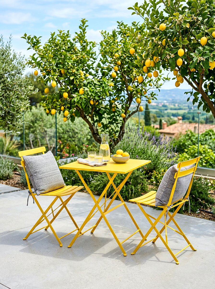 Yellow Folding Bistro Set - 30 folding bistro set ideas