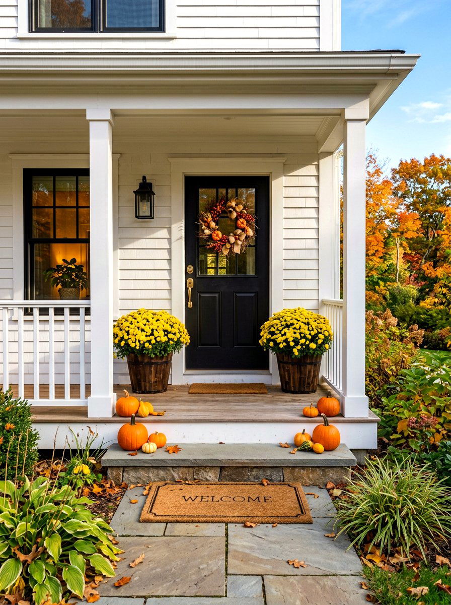 Yellow Mums For Front Porch - 30 fall porch planter ideas