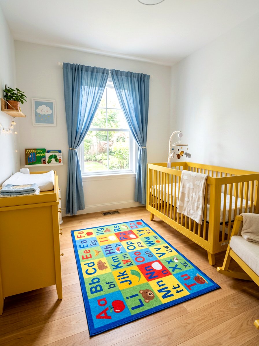 Yellow nursery furniture - 30 primary color decor ideas