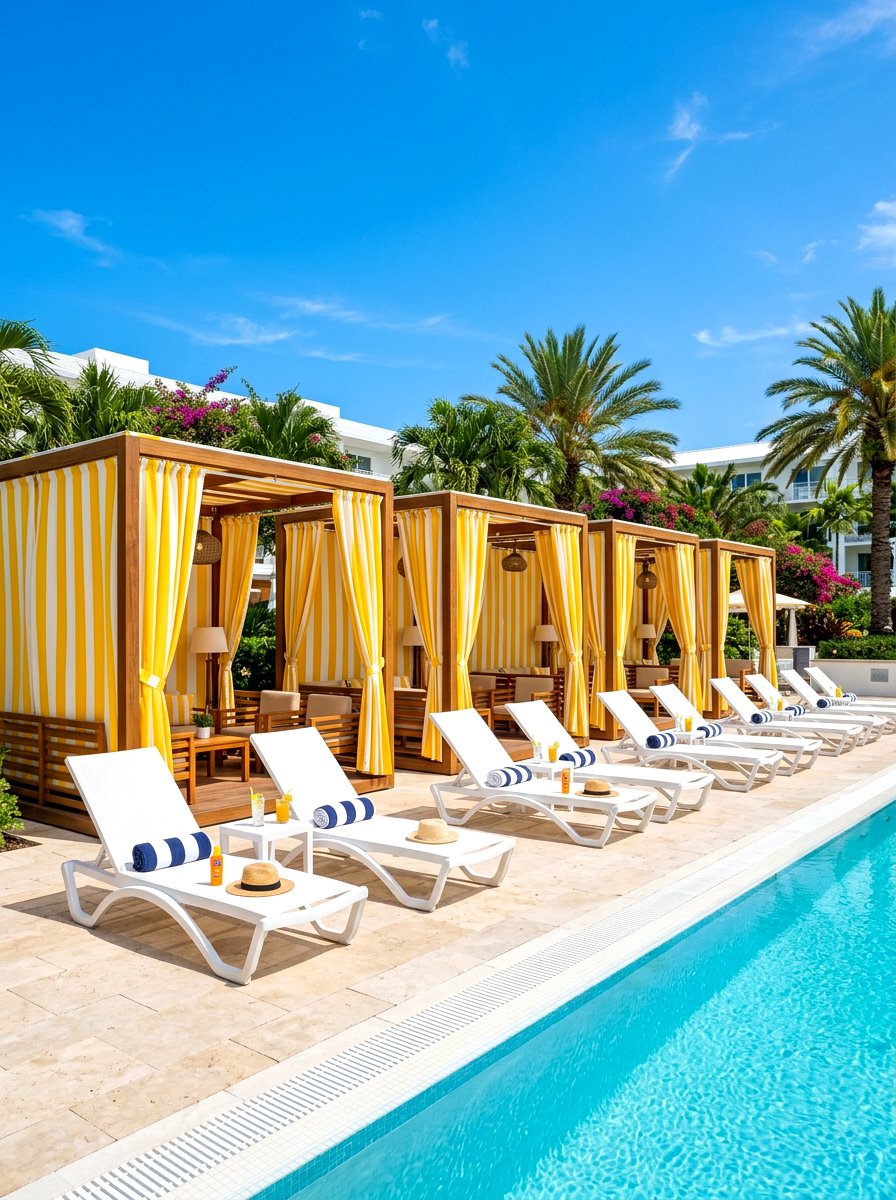 Yellow striped cabana curtains - 30 cabana curtain ideas