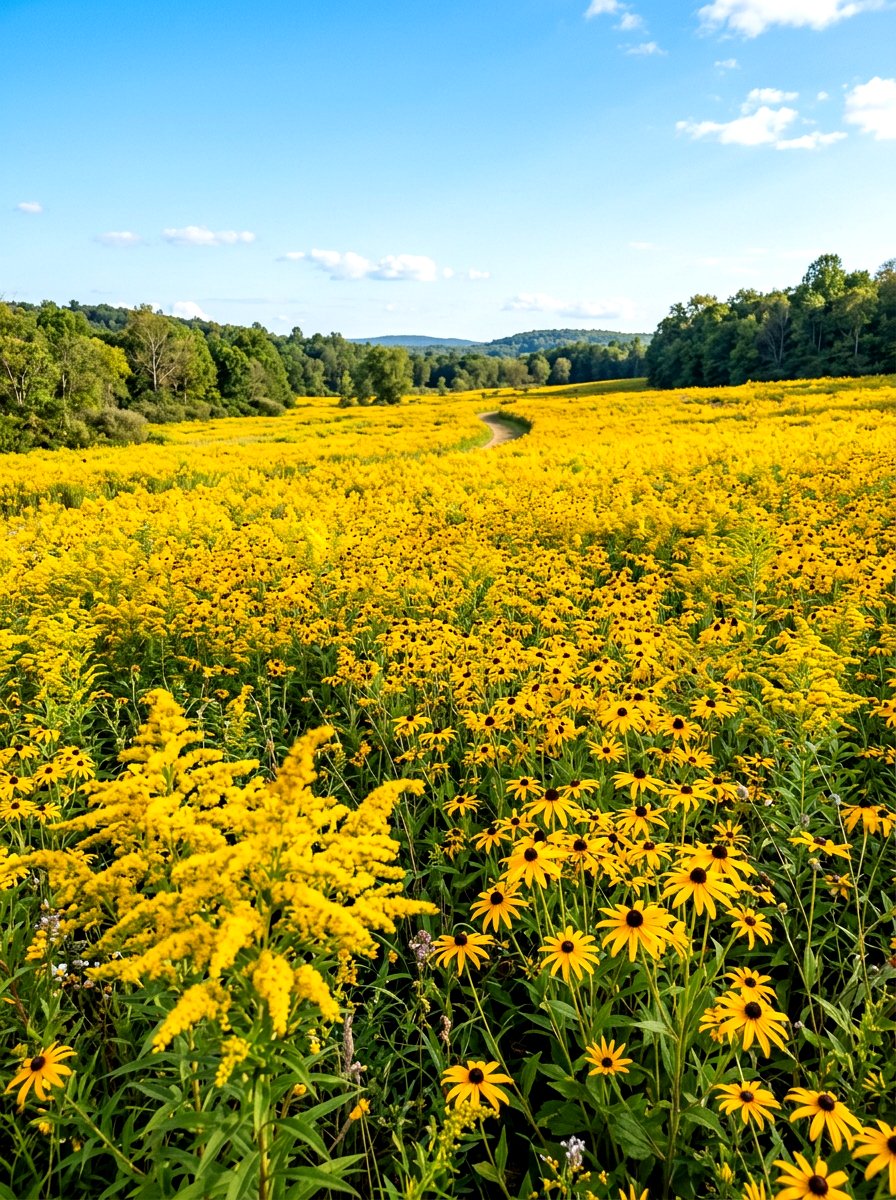Yellow wildflower display - 30 wildflower patch ideas