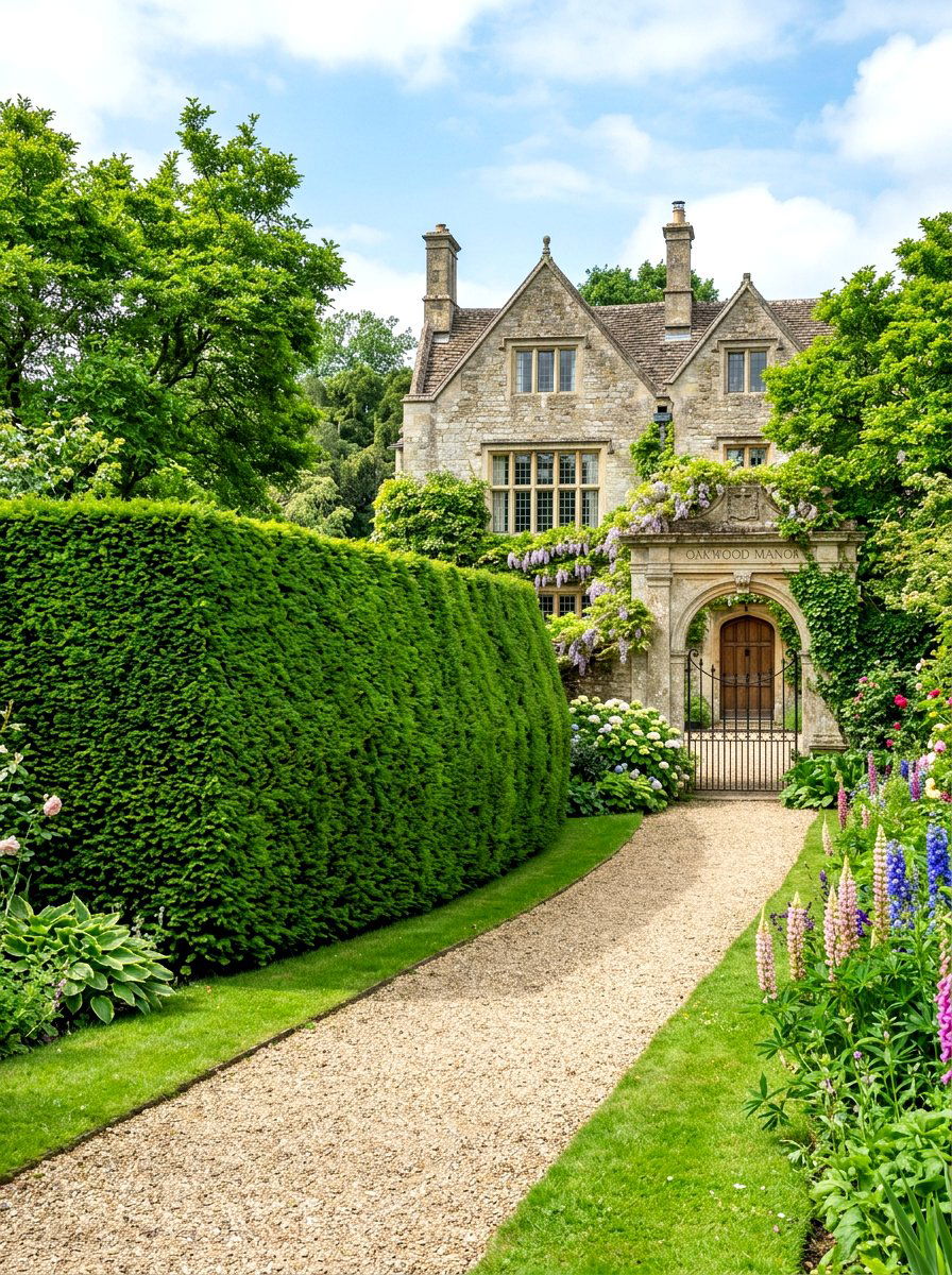 Yew Classic Hedge - 30 house front hedge ideas