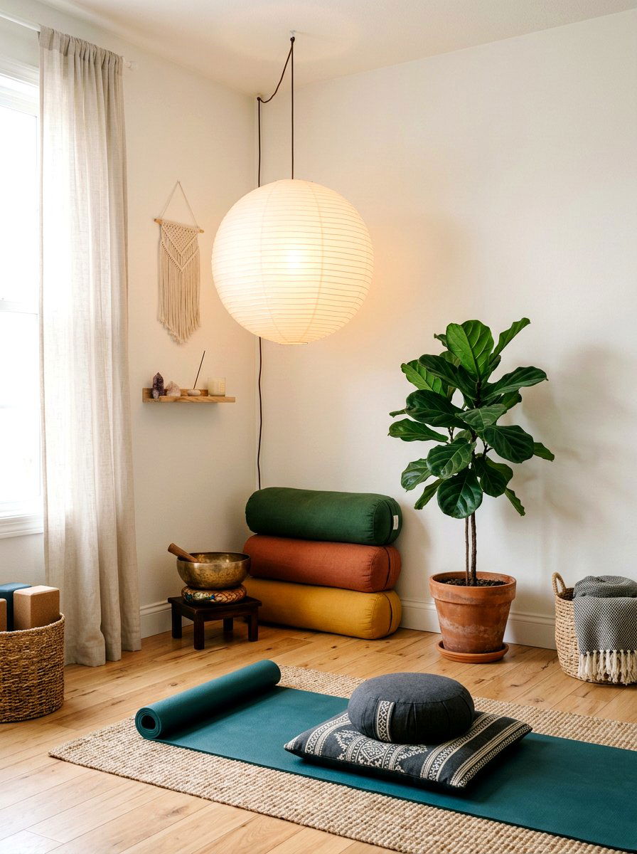 Yoga Space Ambient Light - 30 paper lantern lighting ideas