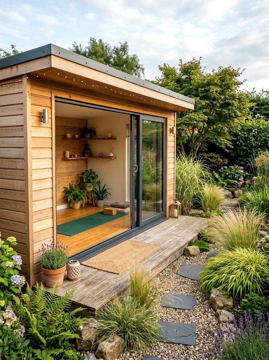 Yoga Studio She Shed - 30 she shed backyard aesthetic ideas
