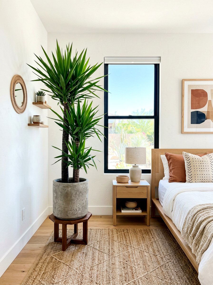 Yucca Bedroom Plant Corner - 30 bedroom plant corner ideas