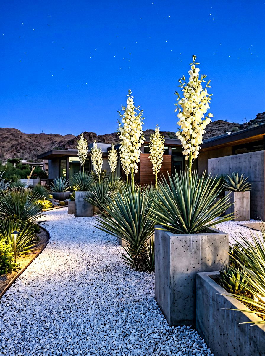 Yucca Moonlight Garden - 30 evening fragrance garden ideas