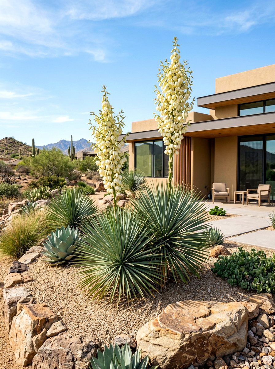 Yucca Planting - 30 xeriscape garden ideas