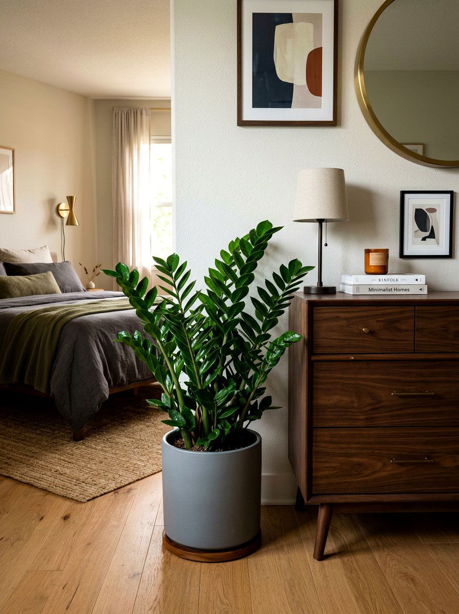 ZZ Plant Bedroom Corner - 30 bedroom plant corner ideas