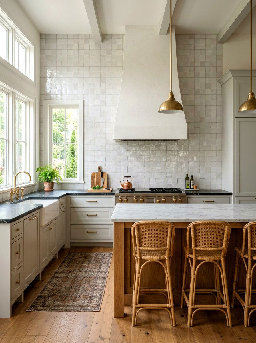 Zellige Tile Backsplash - 30 Pinterest kitchen ideas
