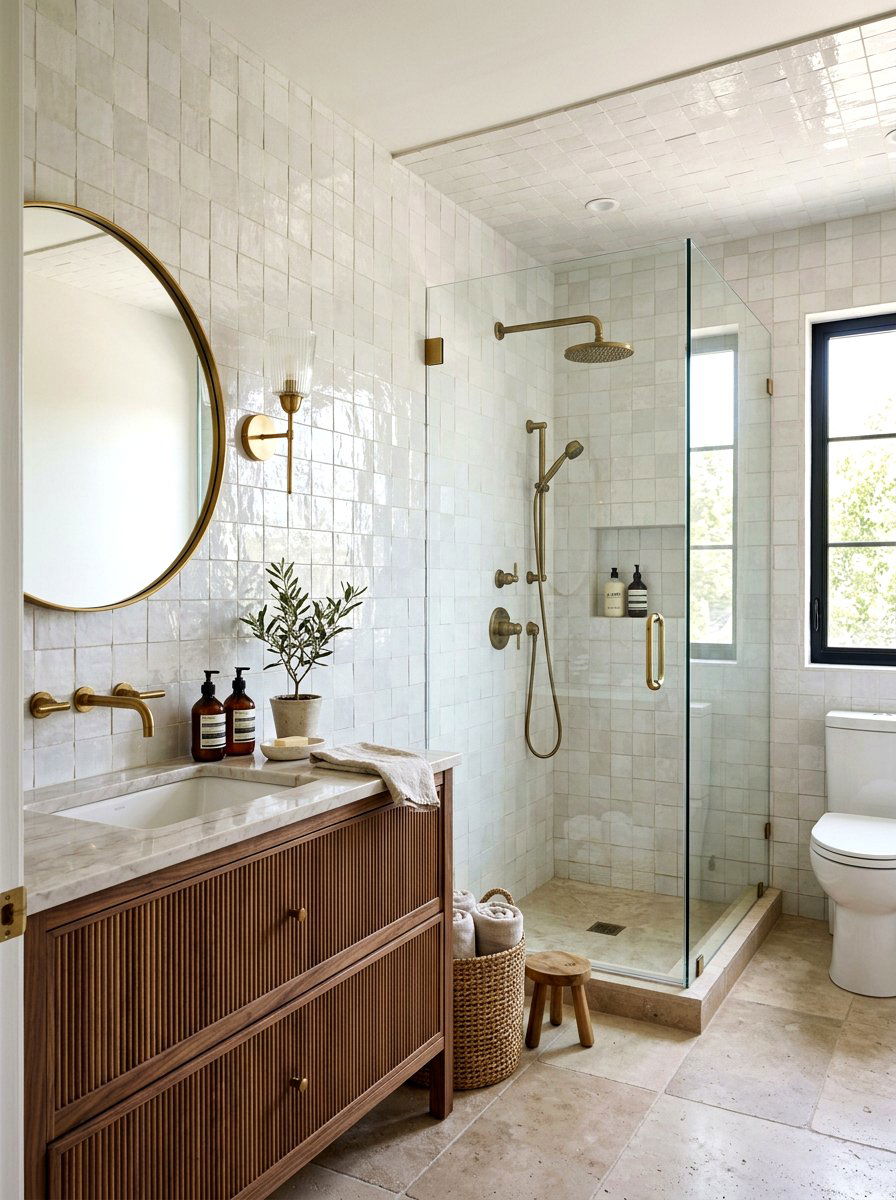 Zellige Tile Bathroom - 30 Pinterest bathroom ideas