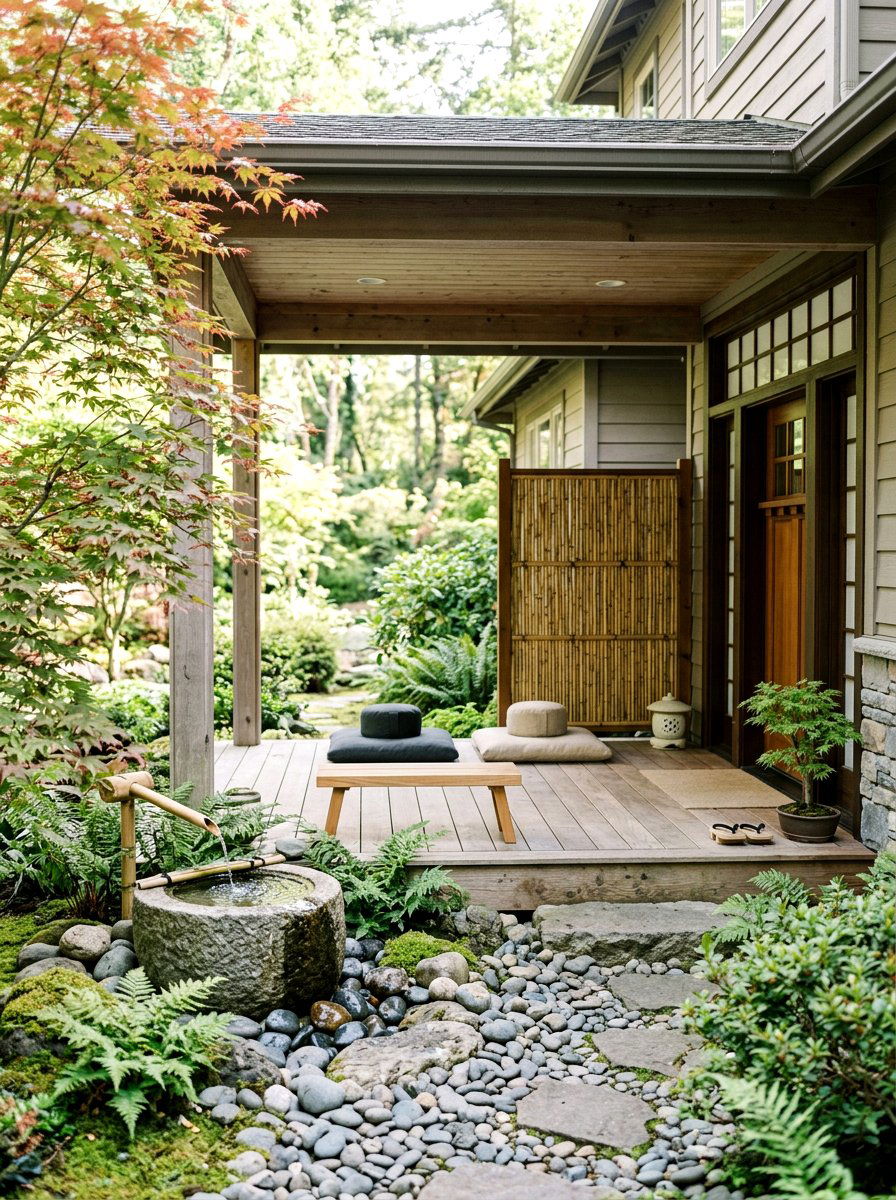 Zen Front Porch - 30 cozy front porch ideas
