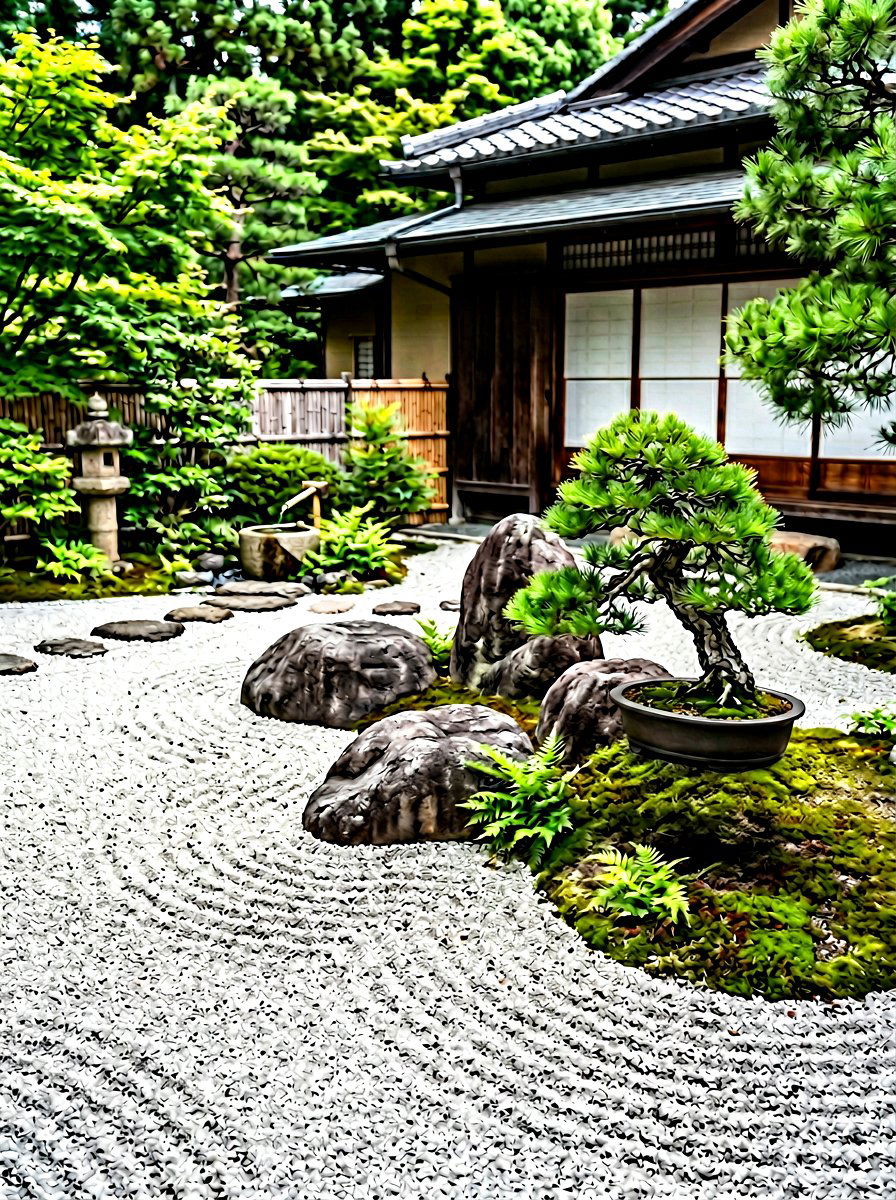 Zen Garden - 30 front yard garden ideas