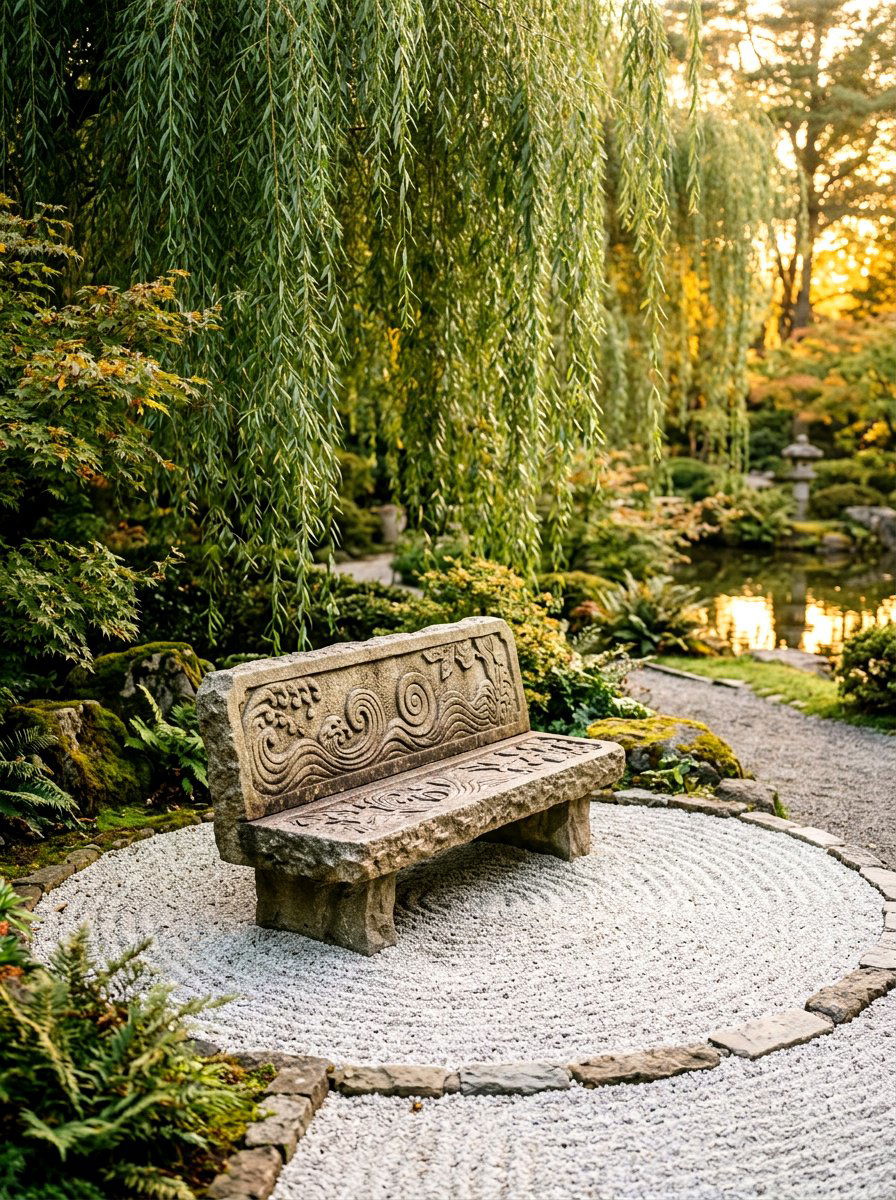 Zen Garden Bench - 30 zen garden ideas