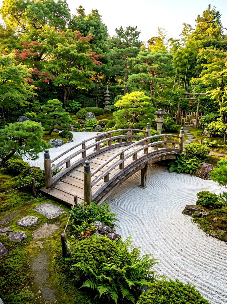 Zen Garden Bridge - 30 zen garden ideas