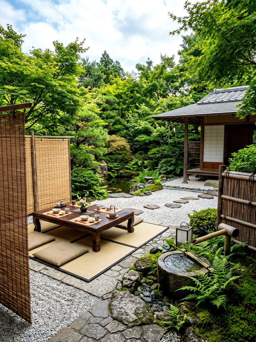 Zen Garden Dining - 30 poolside dining ideas