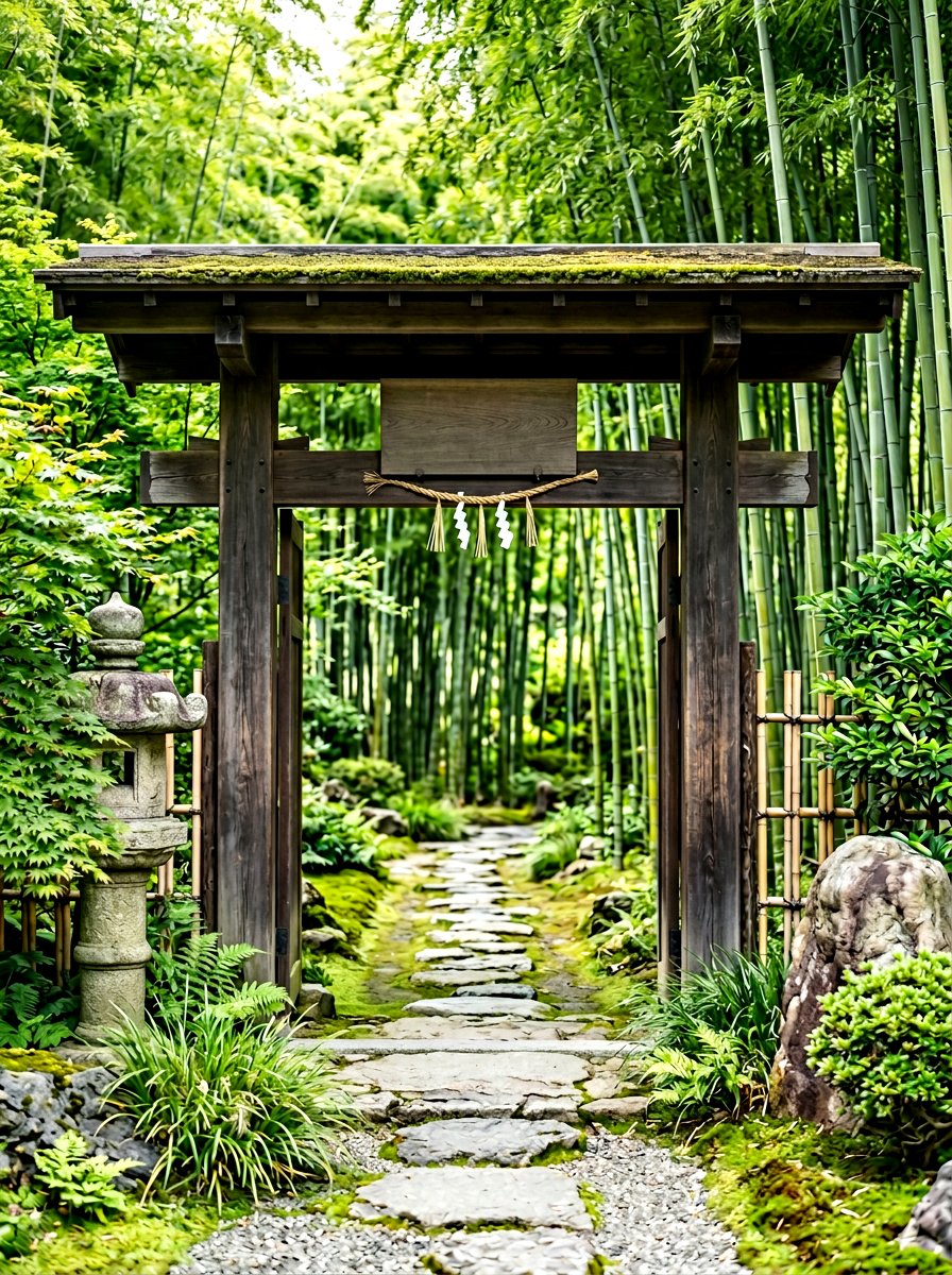 Zen Garden Entrance - 30 arbor walkway ideas