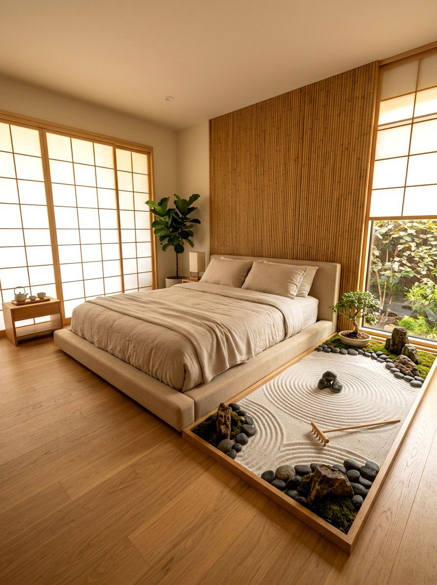 Zen Garden Floor Bed - 30 floor bed bedroom ideas