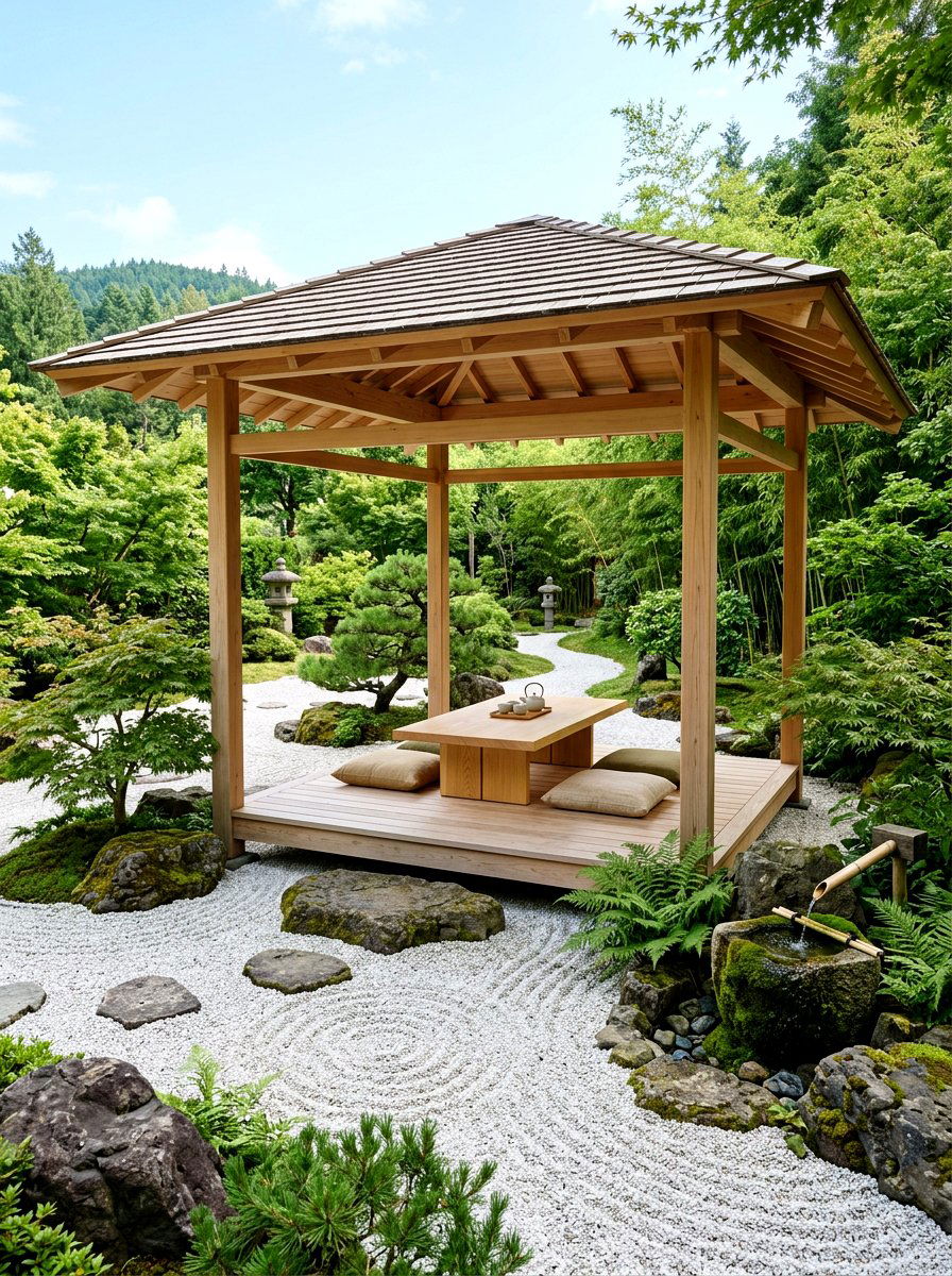 Zen Garden Gazebo Dining - 30 gazebo dining area ideas