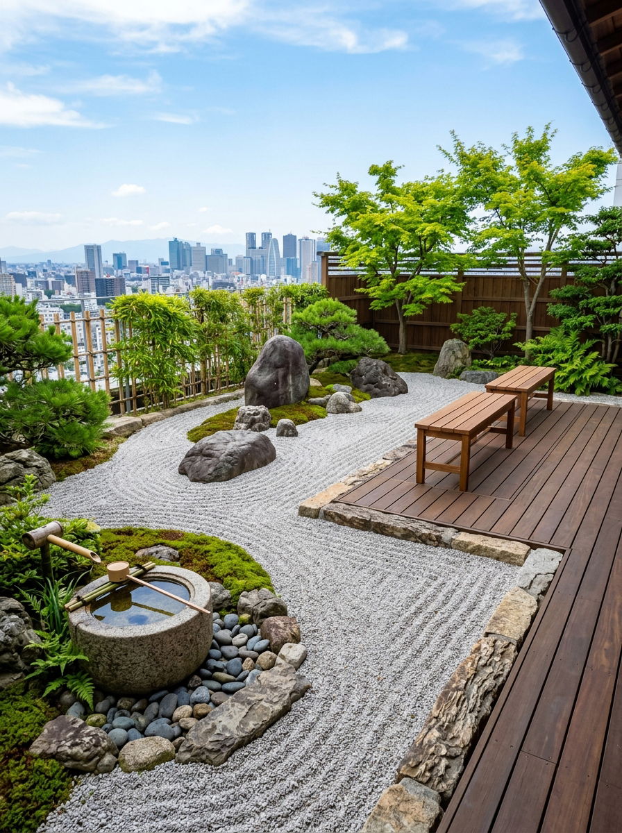 Zen Garden Rooftop - 30 rooftop deck ideas